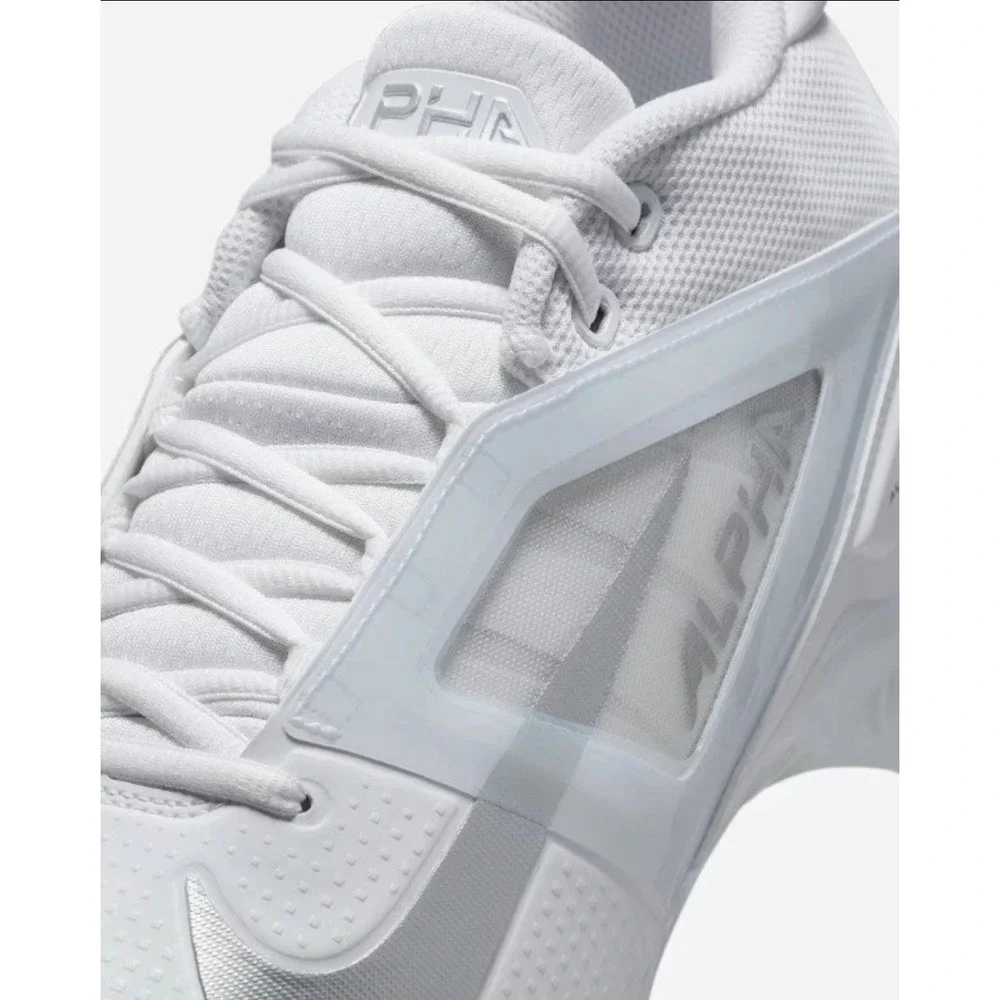 Nike Alpha Menace 4 Pro Football Cleats Men's Size 9 White Silver‎ FD7037-101